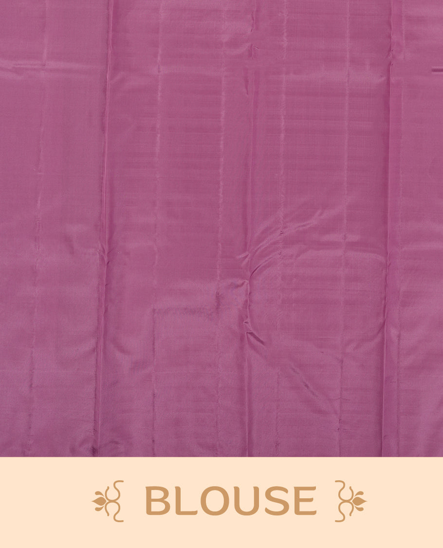 Orchid Purple colour Semi Soft Silk Saree Featuring a Self Coloured Patterned Body, Complemented by Self Coloured Pallu & Border and a Matching Blouse Piece
