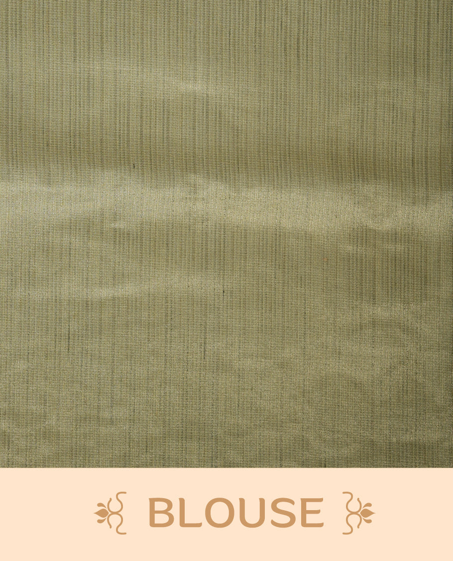 Pastel yellow colour semi tusser silk saree featuring delicate hand painted floral motifs along the pallu and border finished with subtle tassels and paired with a matching blouse.
