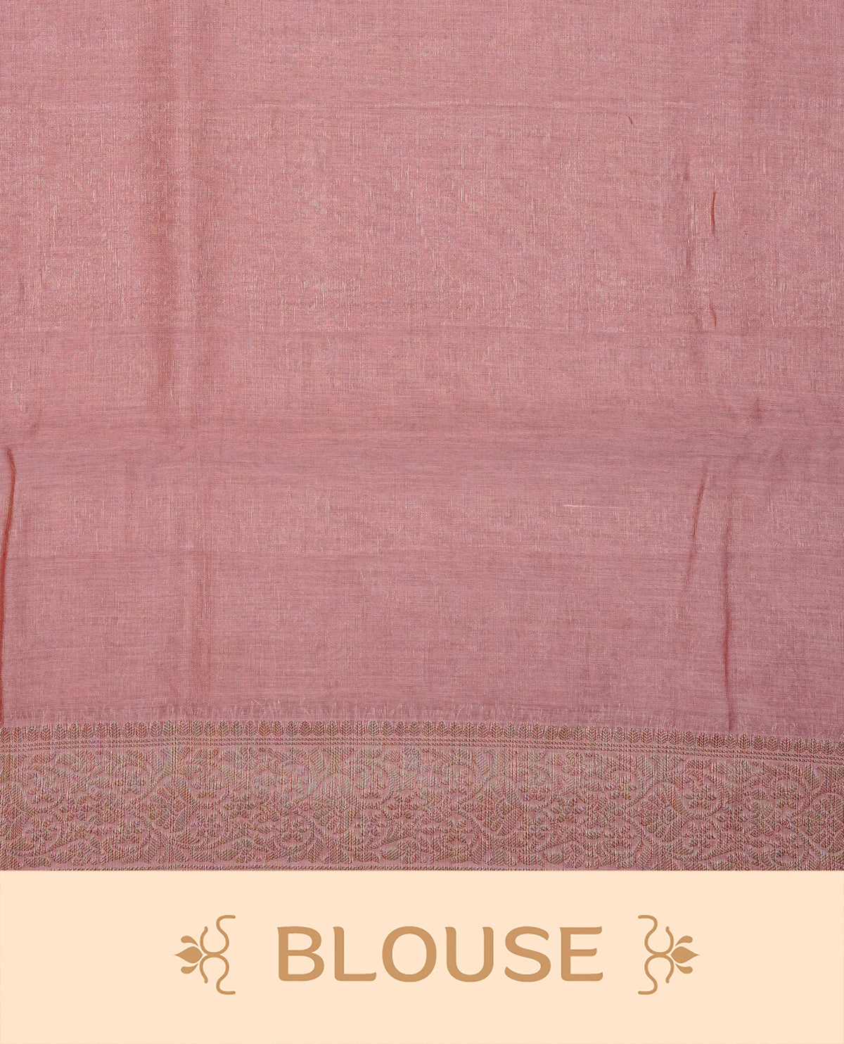 Mauve colour banaras saree featuring Gold zari buttas on body, complemented gold zari on self colour border, comes with matching blouse piece.