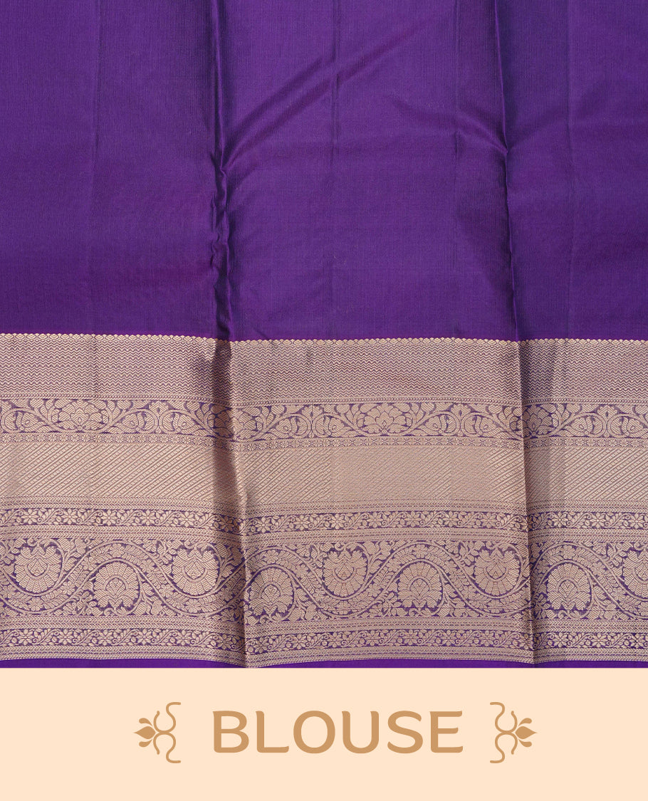 Teal colour Traditional kancheepuram silk saree