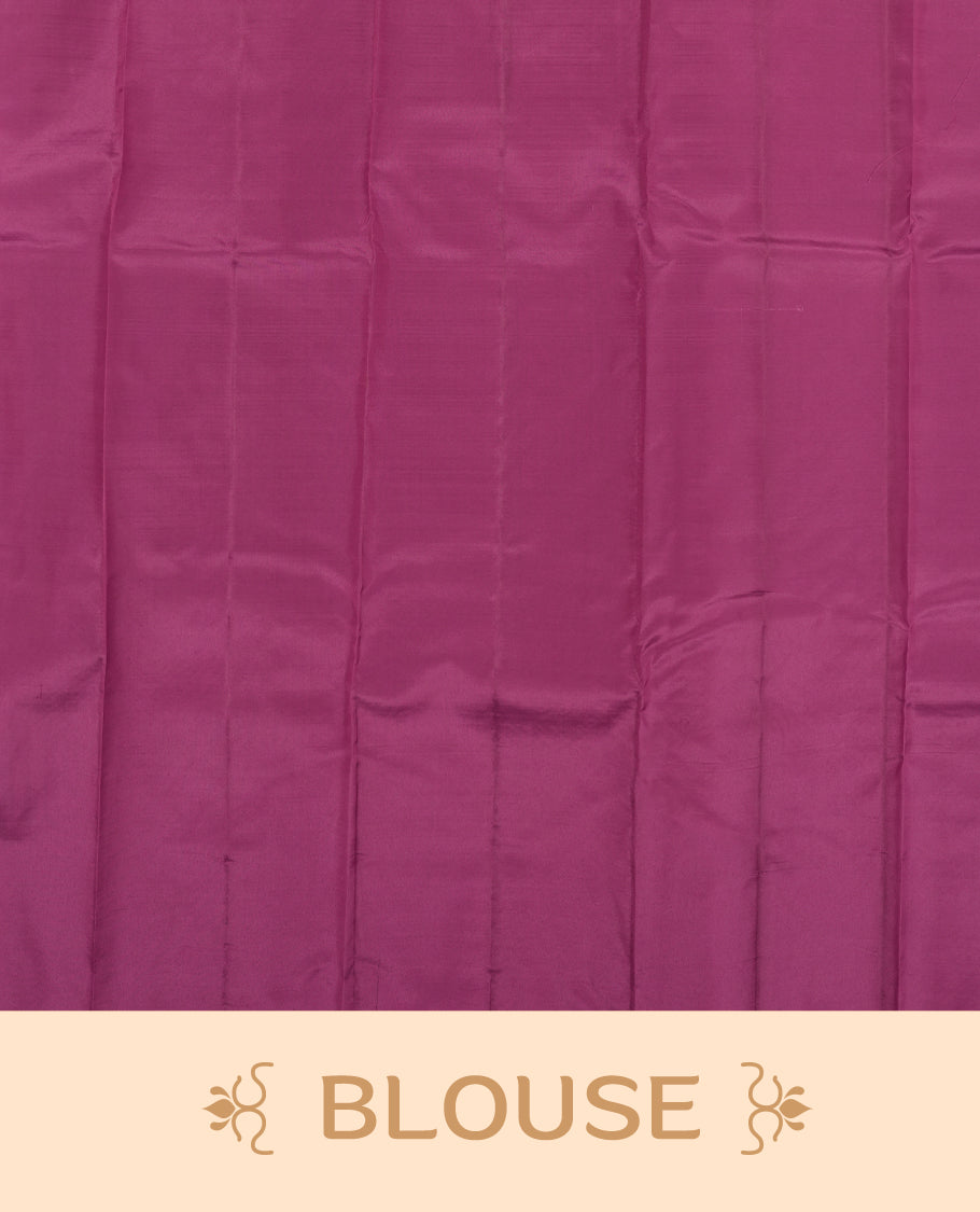 Radish colour semi soft silk saree featuring a self coloured textured patterned body, complemented by self coloured pallu & border and a matching blouse piece.