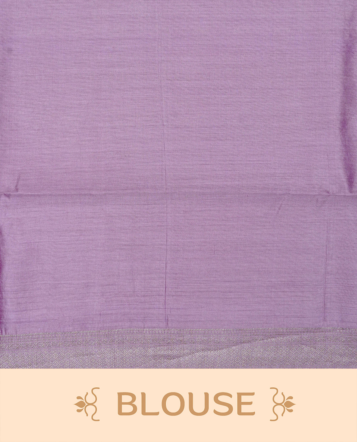 Light Purple colour banaras saree featuring silver zari buttas on body, complemented silver zari on self colour border, comes with matching blouse piece.