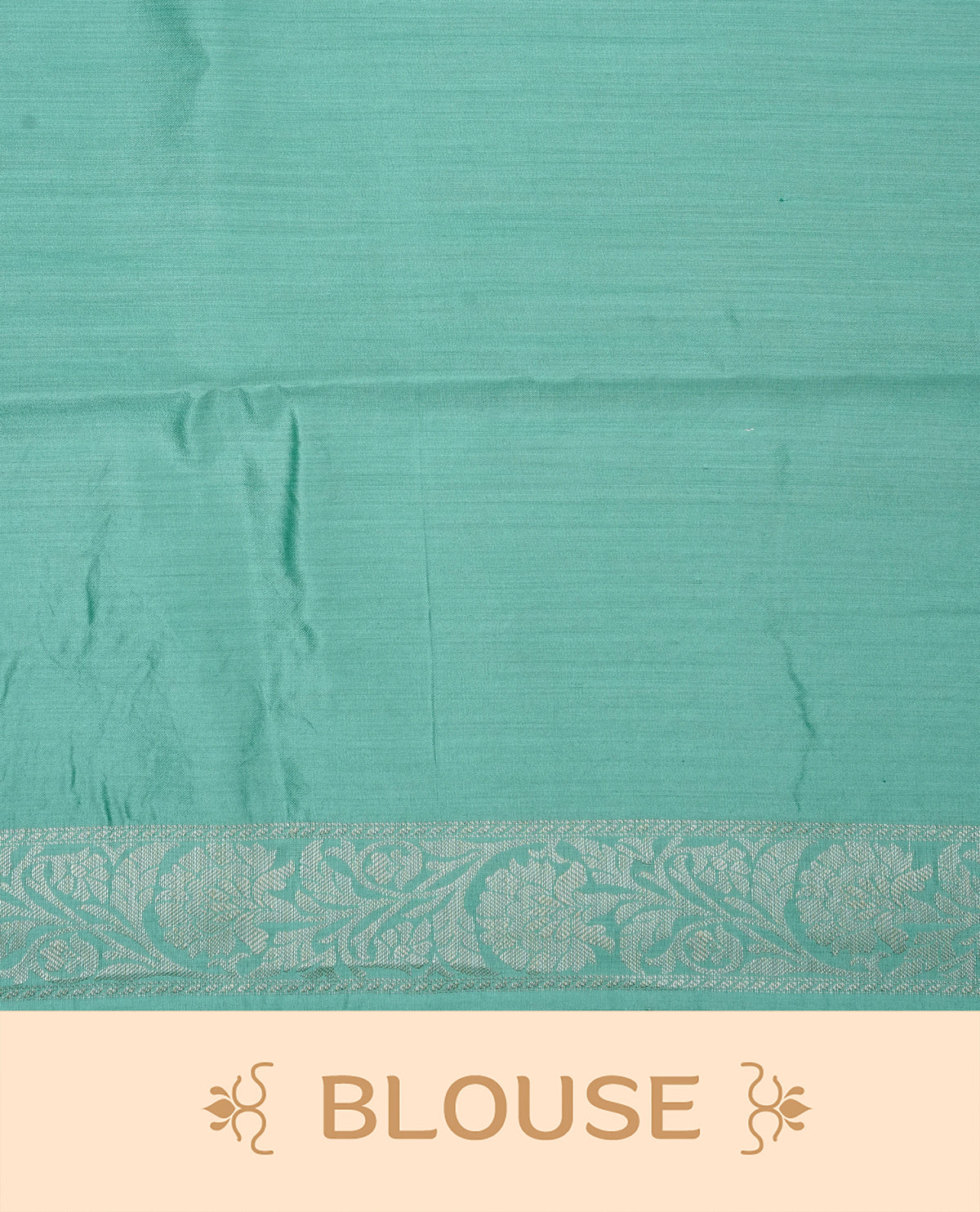 pastel green colour banaras saree featuring silver zari buttas on body, complemented silver zari on self colour border, comes with matching blouse piece.