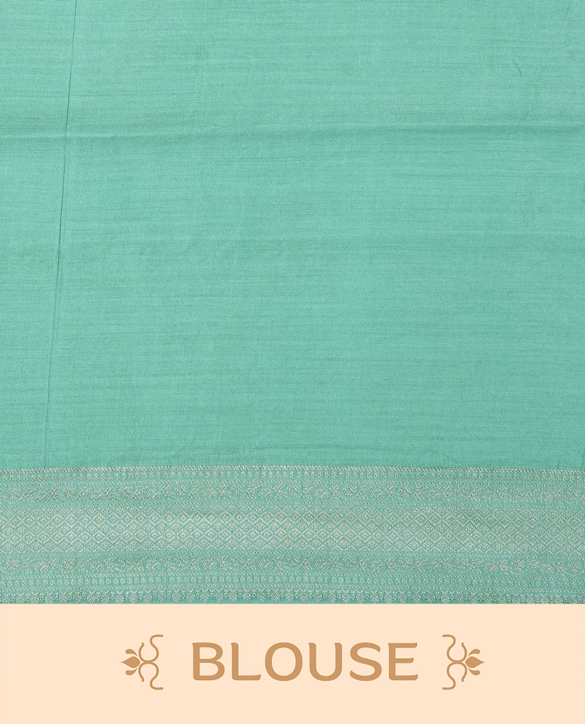Light green colour banaras saree featuring silver zari buttas on body, complemented silver zari on self colour border, comes with matching blouse piece.