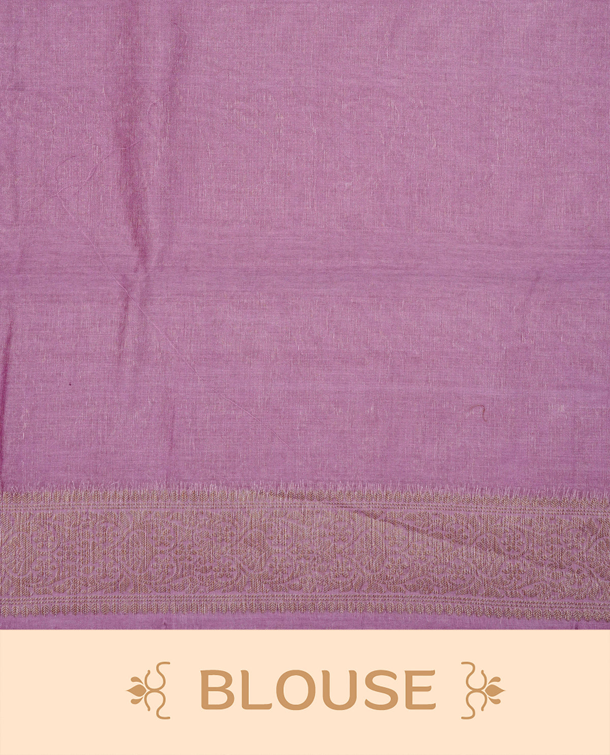 Light purple colour banaras saree featuring Gold zari buttas on body, complemented gold zari on self colour border, comes with matching blouse piece.