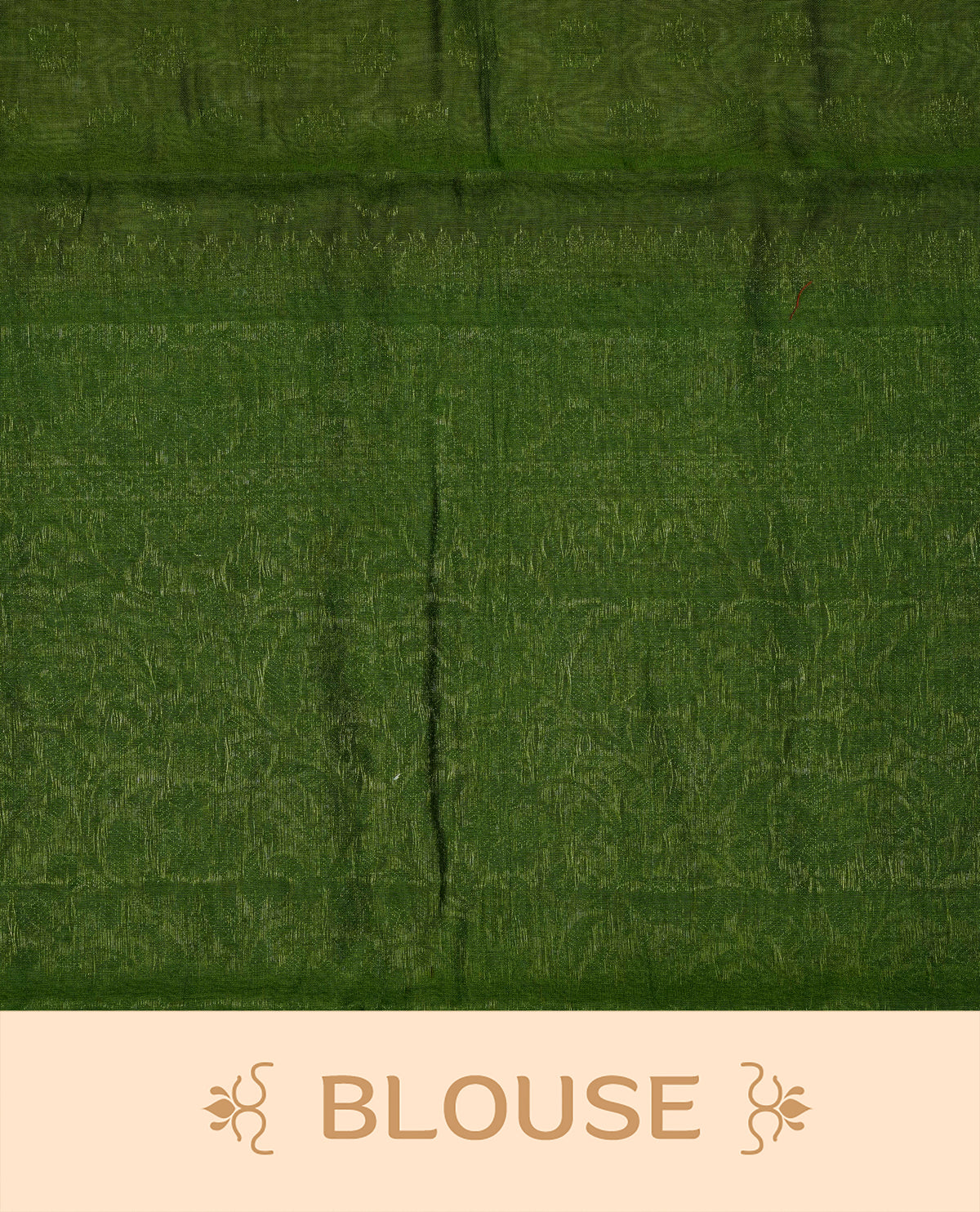 Brown colour Banaras silk saree featuring gold zari buttas on body, complemented by contrast Green colour border, comes with matching blouse piece.