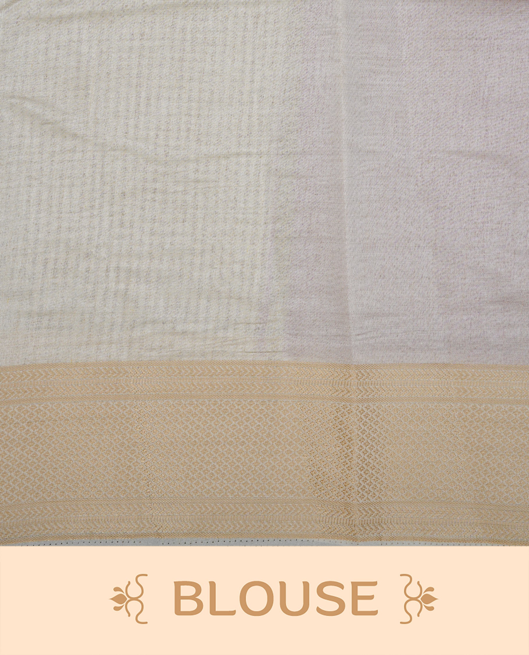 Pink colour Semi Tussar silk saree featuring an elegant plain body, accentuated by a contrast cream border adorned with intricate gold zari work, paired with a matching blouse piece.
