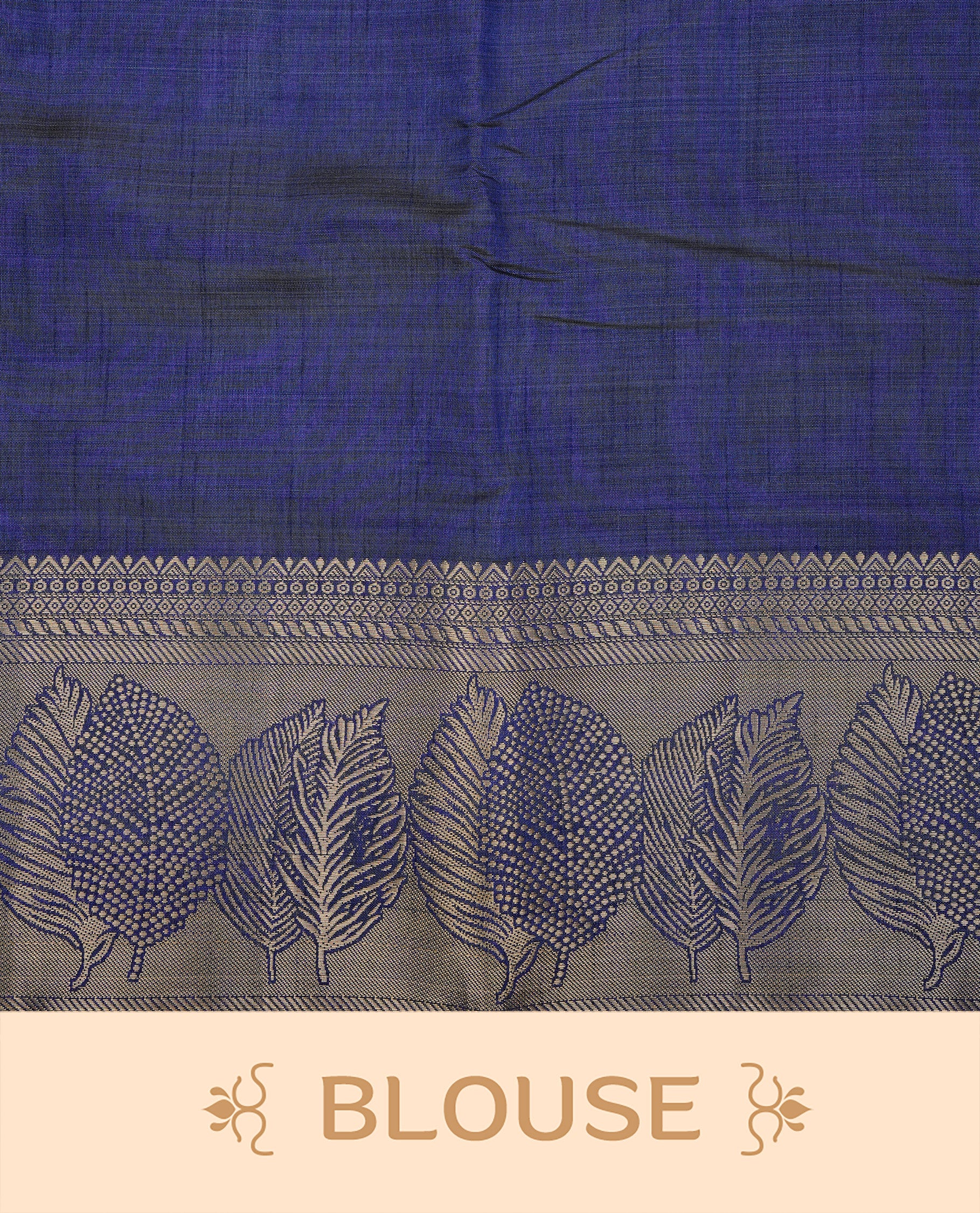 Navy Blue colour semi tussar silk saree featuring elegant plain body, highlighting self colour with traditional border, paired with matching blouse piece.
