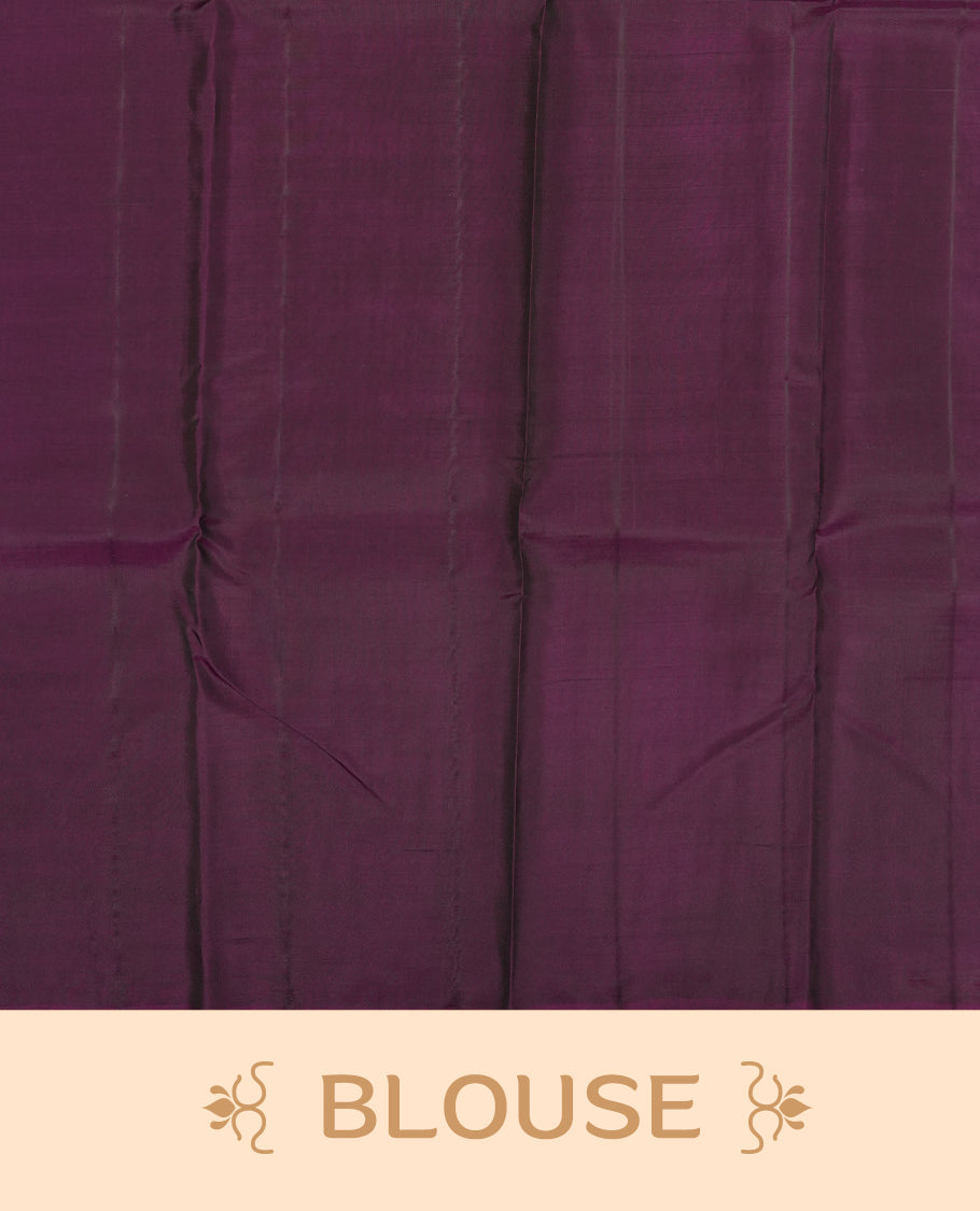 Purple colour Semi Soft Silk Saree Featuring a Self Coloured Patterned Body, Complemented by Self Coloured Pallu & Border and a Matching Blouse Piece