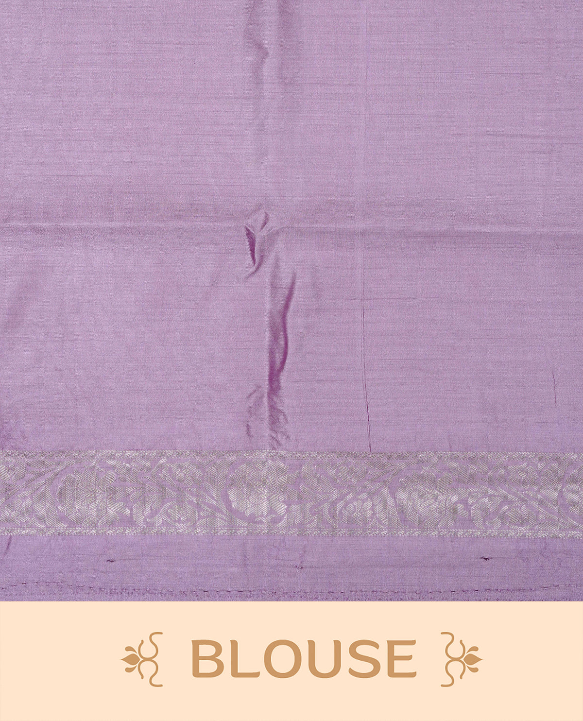 Light purple colour banaras sare featuring silver zari buttas on body, complemented silver zari on self colour border, comes with matching blouse piece.