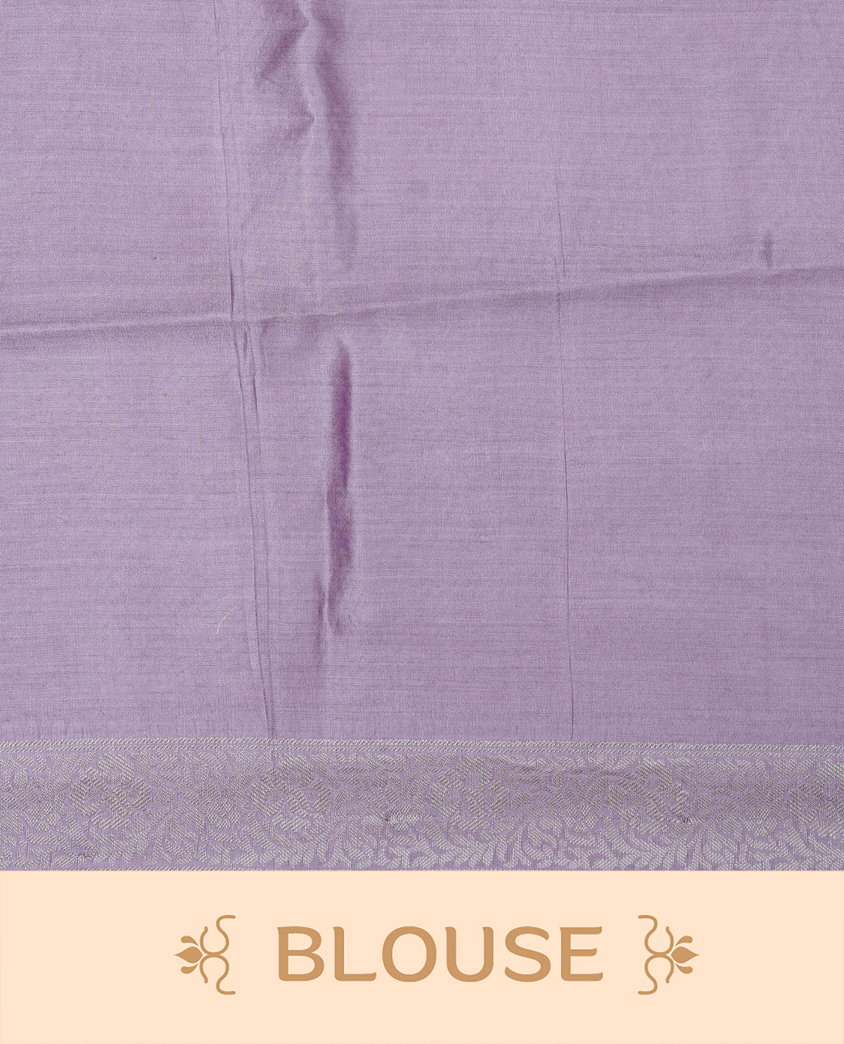 Lavender colour Banaras saree featuring Silver zari buttas on body, complemented by zari pattern on self colour border, comes with matching blouse piece.