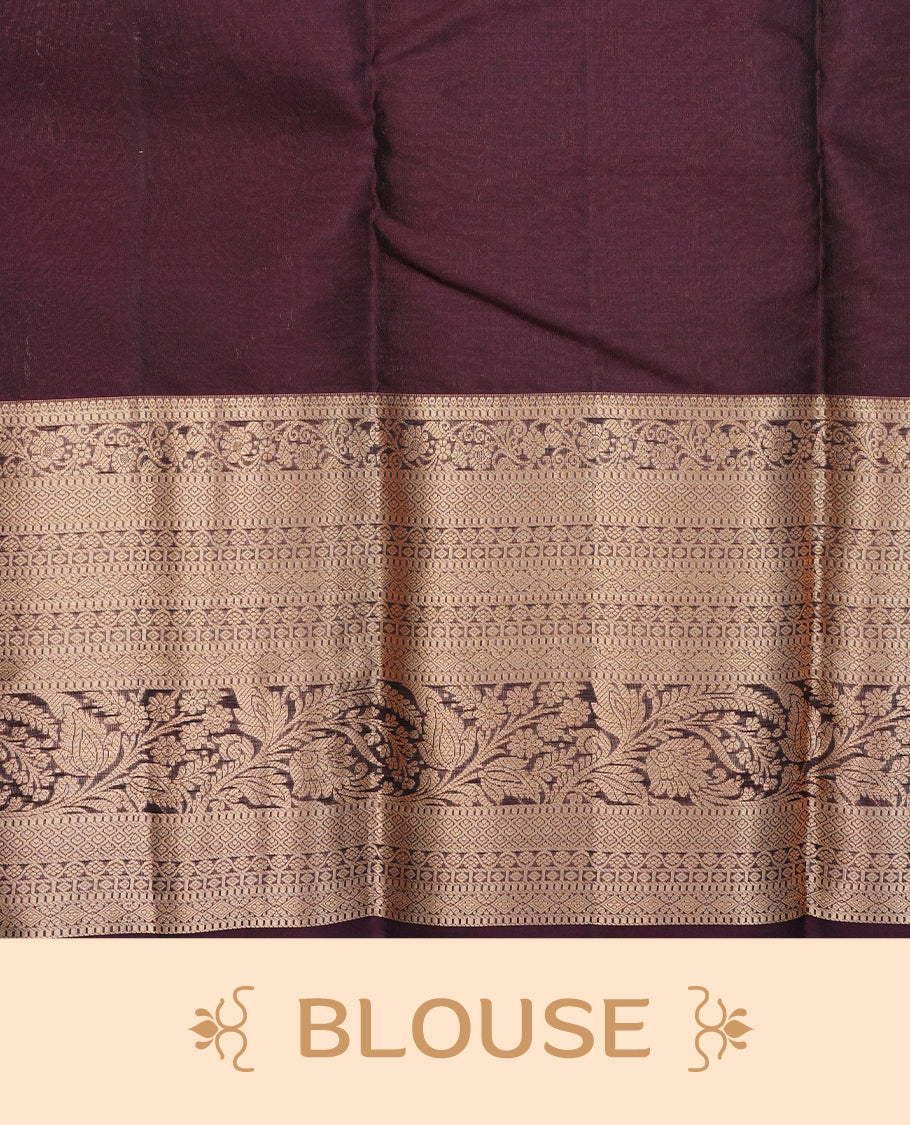 Olive colour Traditional kancheepuram silk saree