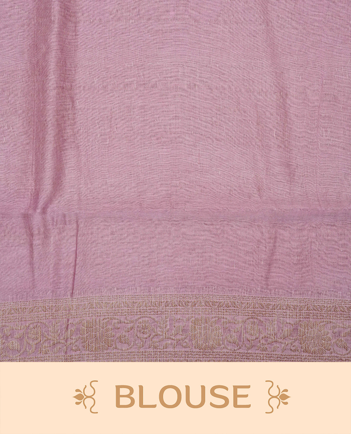 Pink colour Banaras silk saree featuring gold zari buttas on body, complemented by self colour with zari border, comes with matching blouse piece.