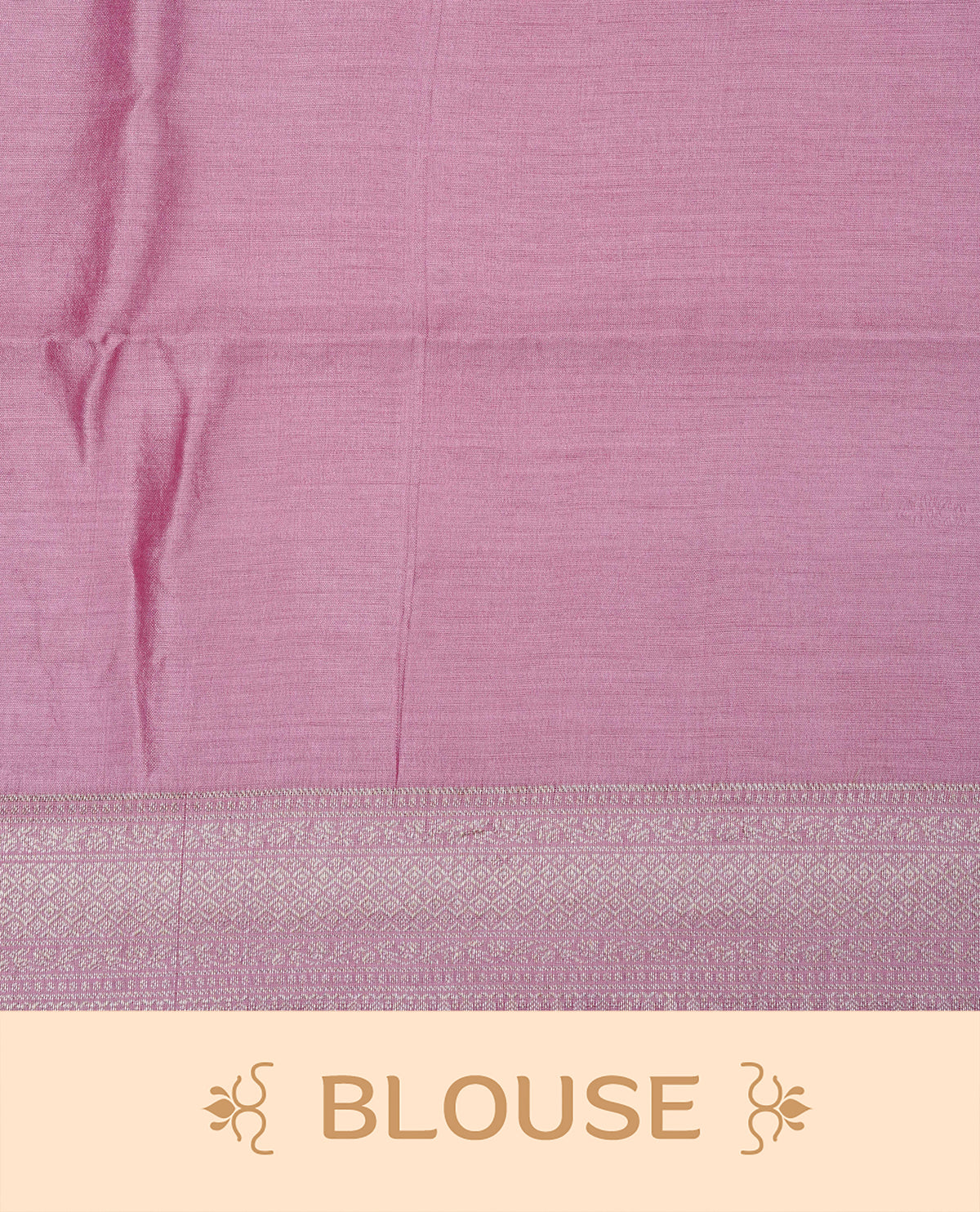 Light Pink colour banaras saree featuring silver zari buttas on body, complemented silver zari on self colour border, comes with matching blouse piece.