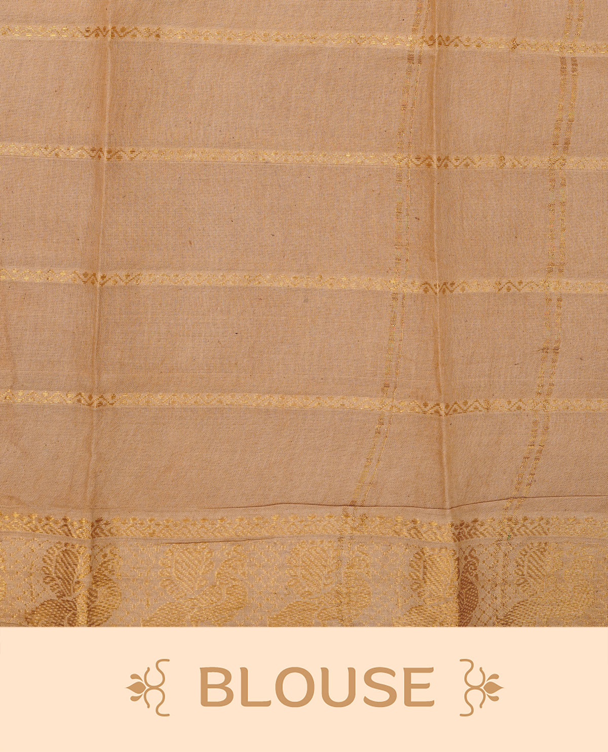 Black  Colour Sungudi Cotton Saree with peacock gold zari stripes on the body, a matching gold zari border, and a striped gold zari pallu. Paired with a contrast coffee brown blouse featuring gold zari work.