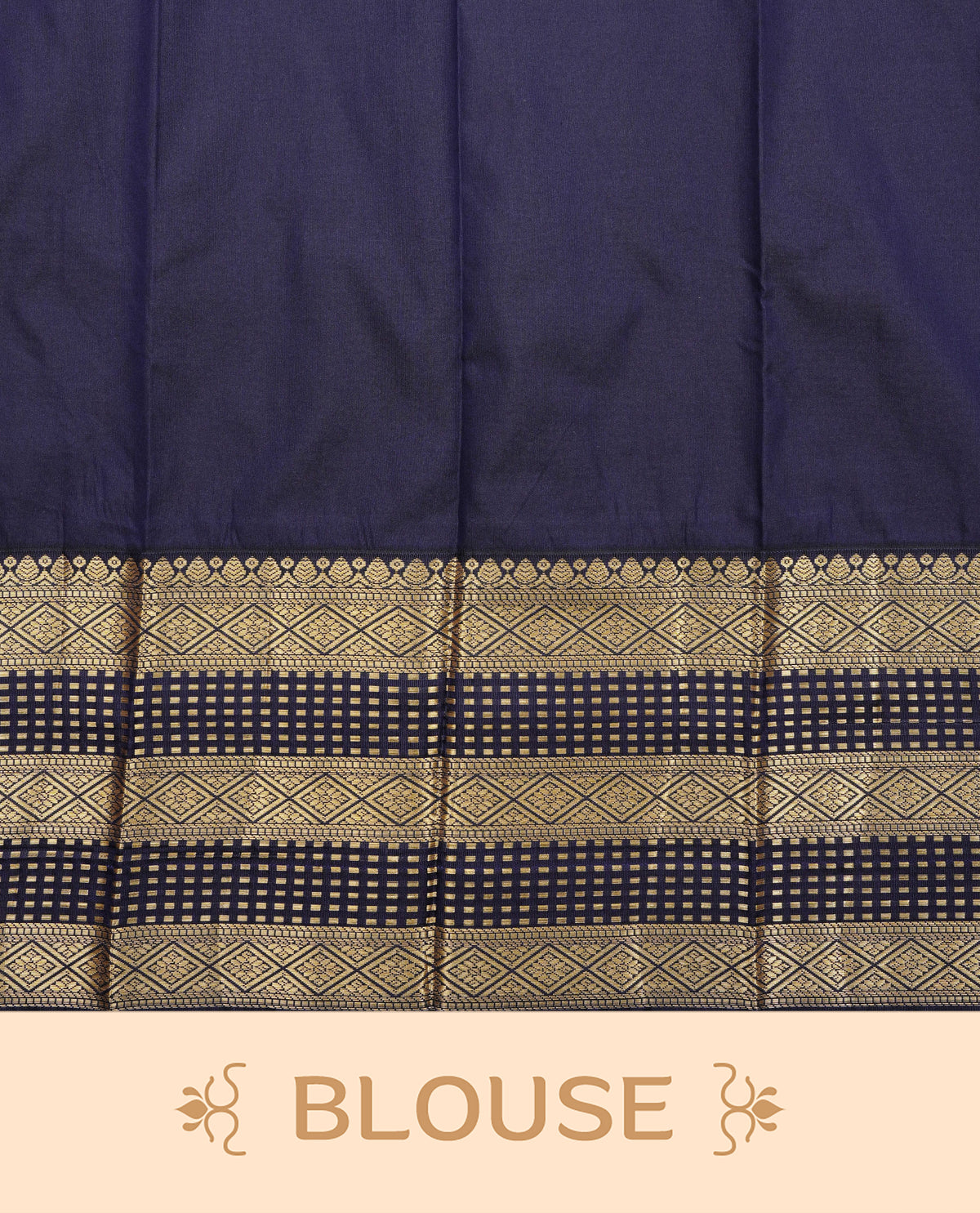 Mustard yellow colour silk saree featuring gold zari stipes on body, contrast navy blue with gold zari traditional border, contrast grand pallu comes with matching blouse piece .