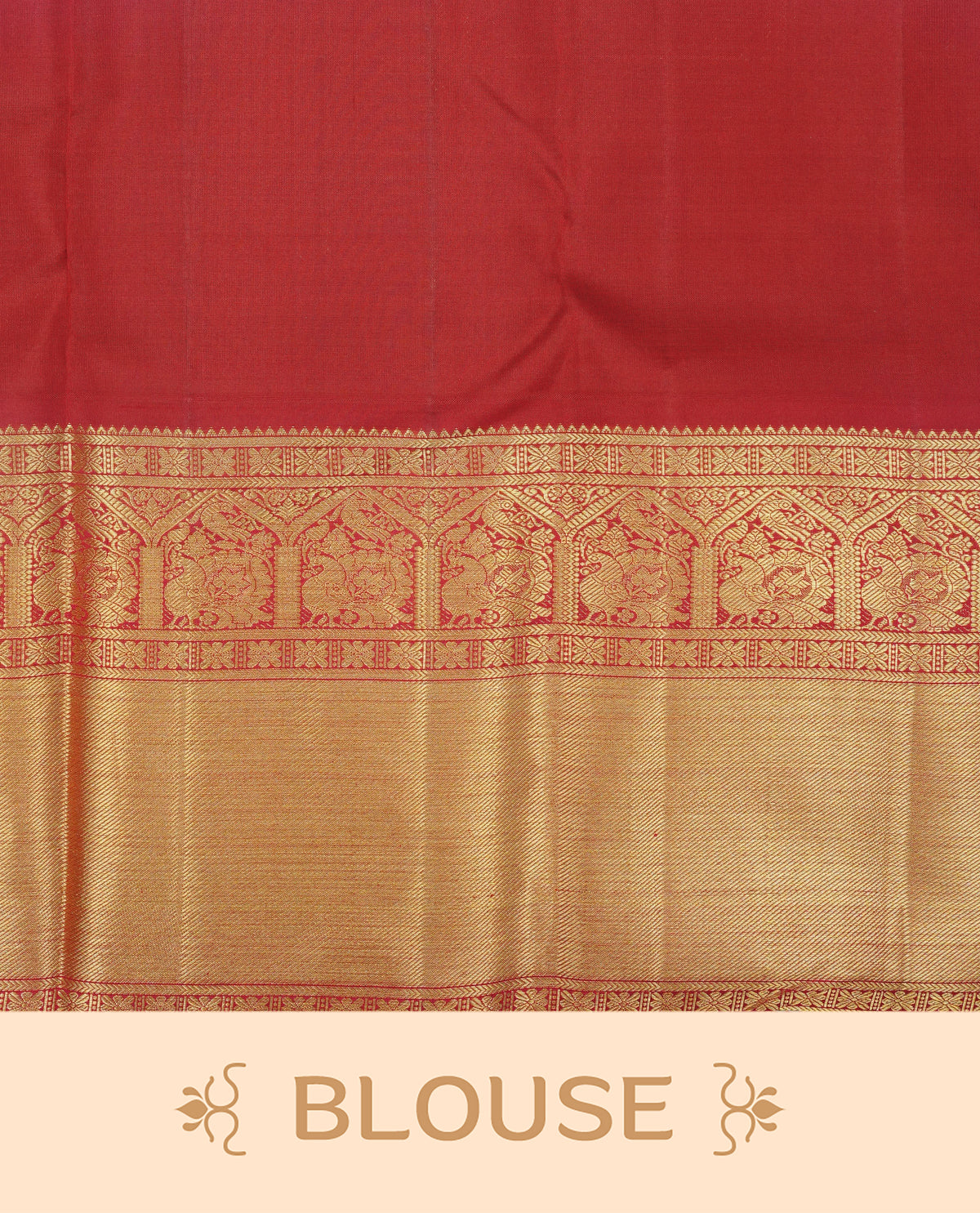 Bottle green colour Traditional Kancheepuram silk saree featuring Gold zari dotted checks on body, complemented by contrast maroon colour with traditional border, comes with matching blouse piece.