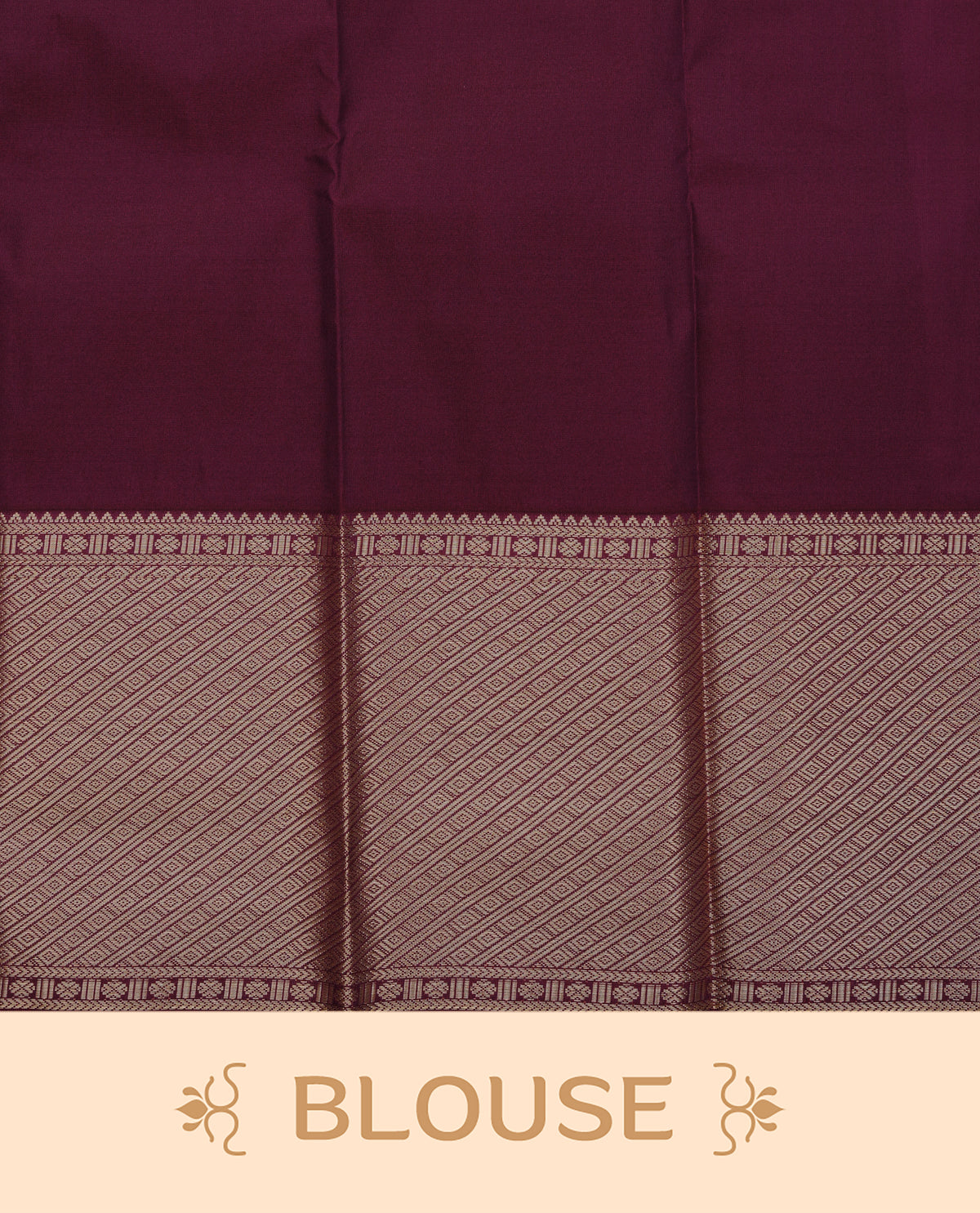 Off white colour silk saree featuring gold zari buttas on body, contrast maroon with gold zari traditional border, contrast grand pallu comes with matching blouse piece .