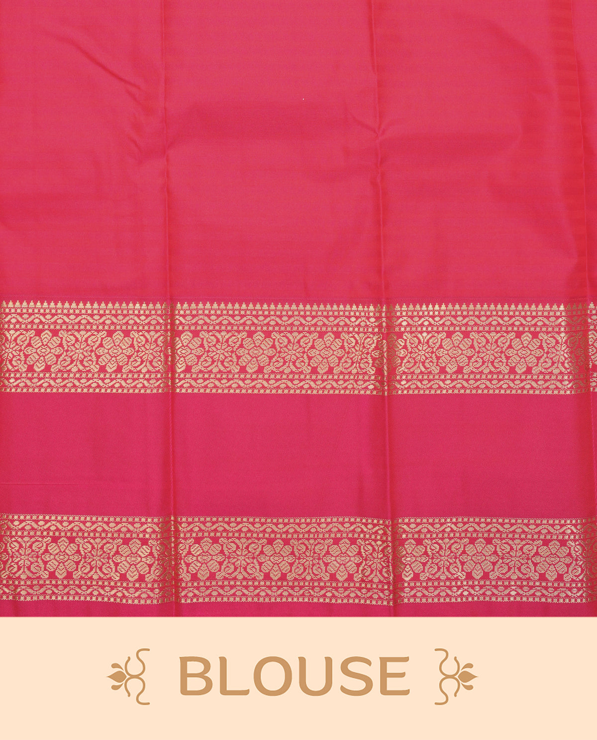 Dark green colour soft silk saree featuring gold zari checks with floral motifs on body, contrast Rani pink colour gold zari traditonal border, grand pallu comes with matching blouse piece.