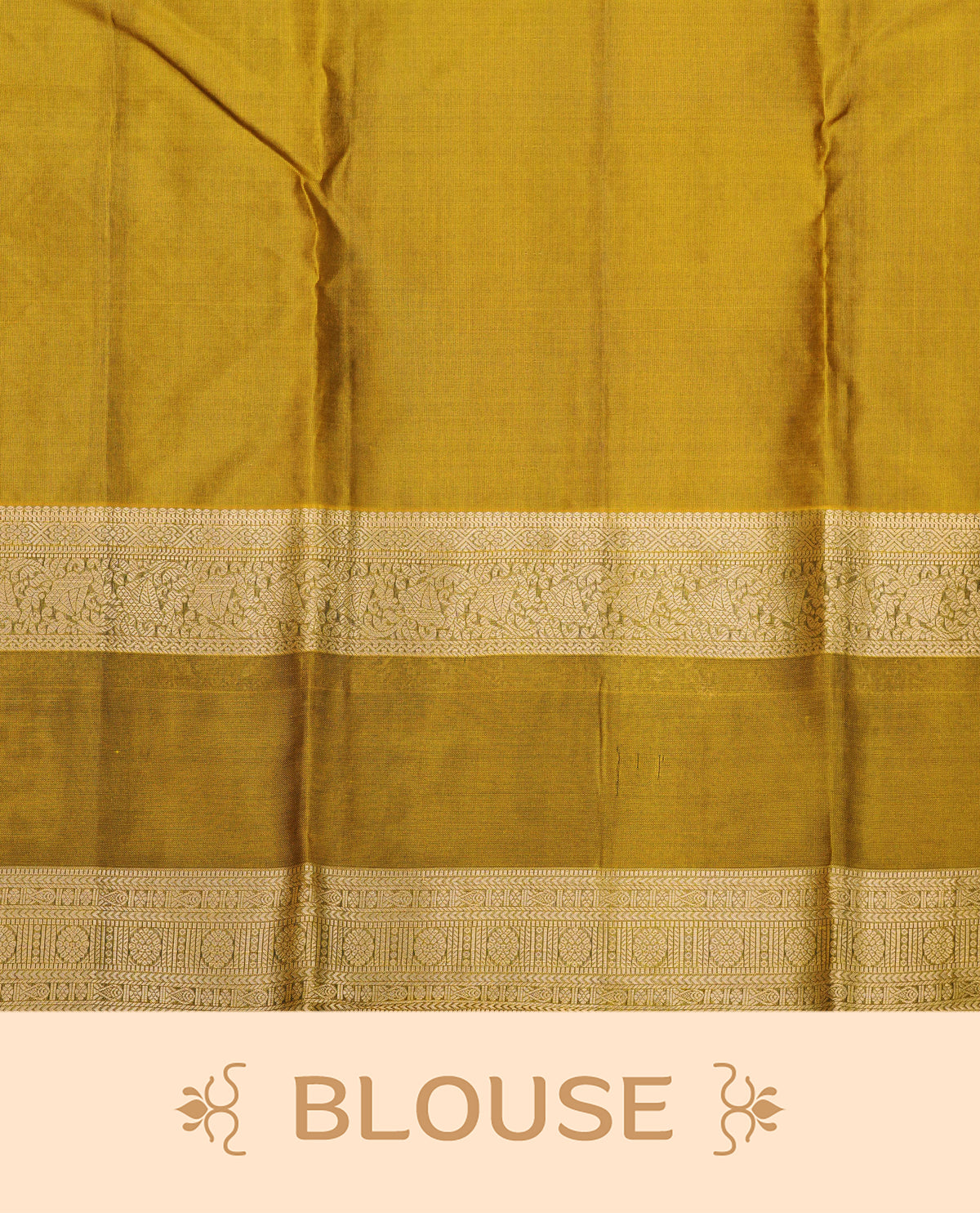 Burgundy colour Traditional Kancheepuram Silk Saree with Elegant Gold Zari Buttas on the Body, Enhanced with a Contrast Mustard olive Colour  with Gold Zari Border and Rich Pallu, Paired with a Matching Blouse Piece.