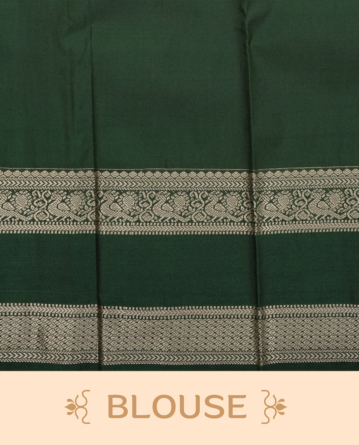 Rust orange colour soft silk saree featuring gold zari stripes with buttas on body, contrast dark green colour gold zari peacock traditional border, grand pallu comes with matching blouse piece.