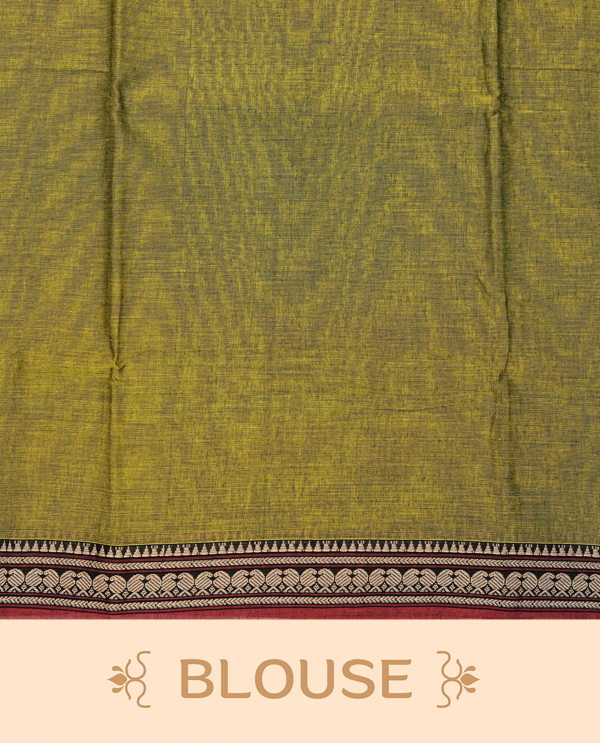 Lime green colour Narayanapattu Cotton Saree Featuring a plain  body, grey  & maroon colour mango designed  border, contrast striped pallu, Paired with a matching blouse piece.