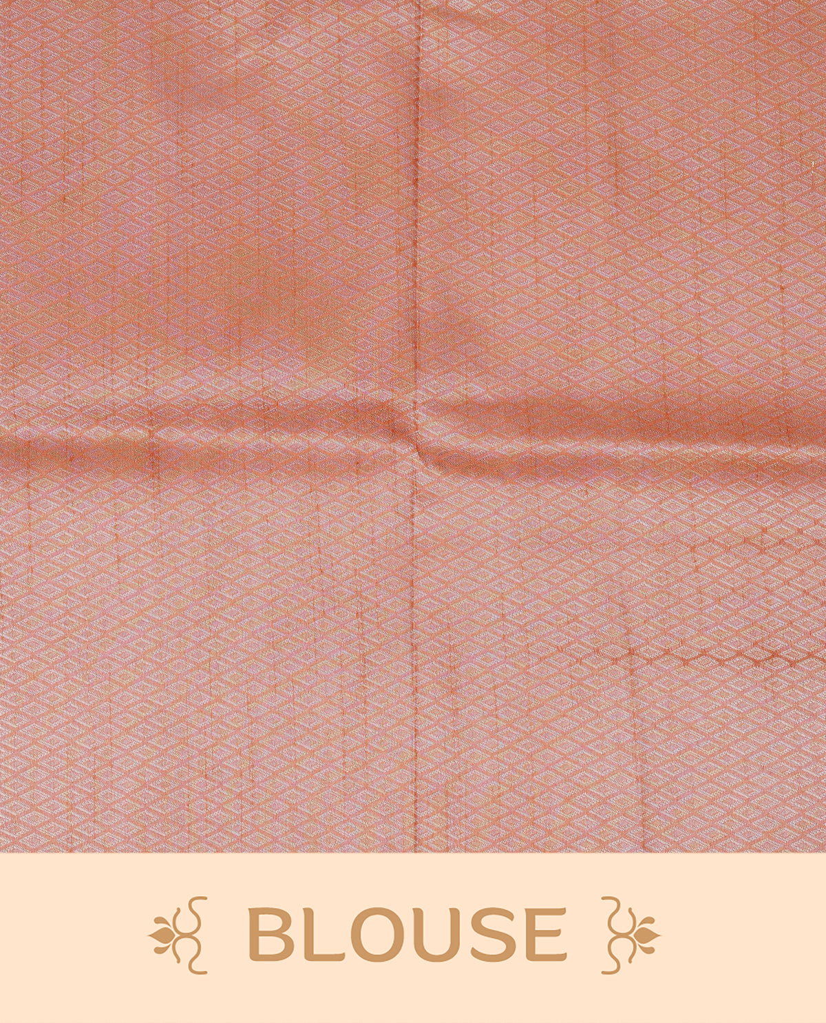 Peach colour softie silk saree featuring silvar zari, rich pallu floral pattern brocade body, with contrasting self colour border.paired with matching blouse piece.