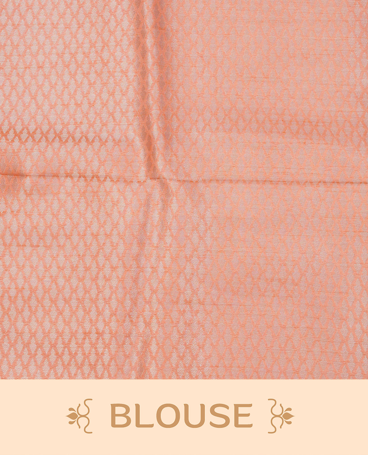 Peach colour softie silk saree featuring silver zari, rich pallu floral pattern brocade body, with contrasting self colour border.paired with matching blouse piece.