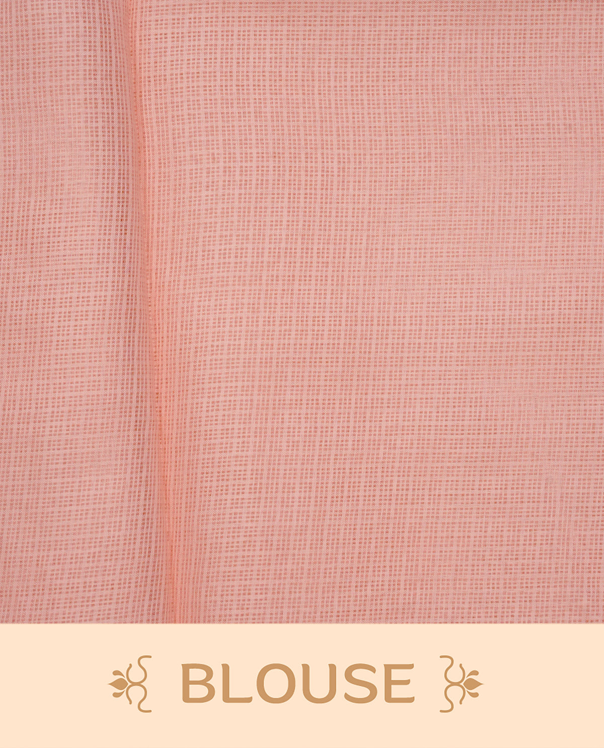 Pastel Peach colour Net Kota Designer saree.