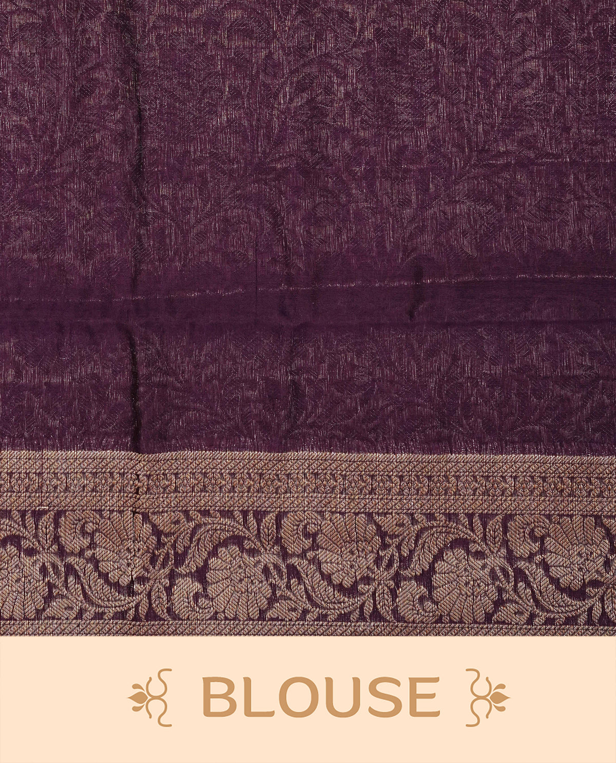 Light purple colour banaras silk saree featuring Gold zari geometric pattern on body, complemented by contrast Purple colour border with gold zari, comes with matching blouse piece.