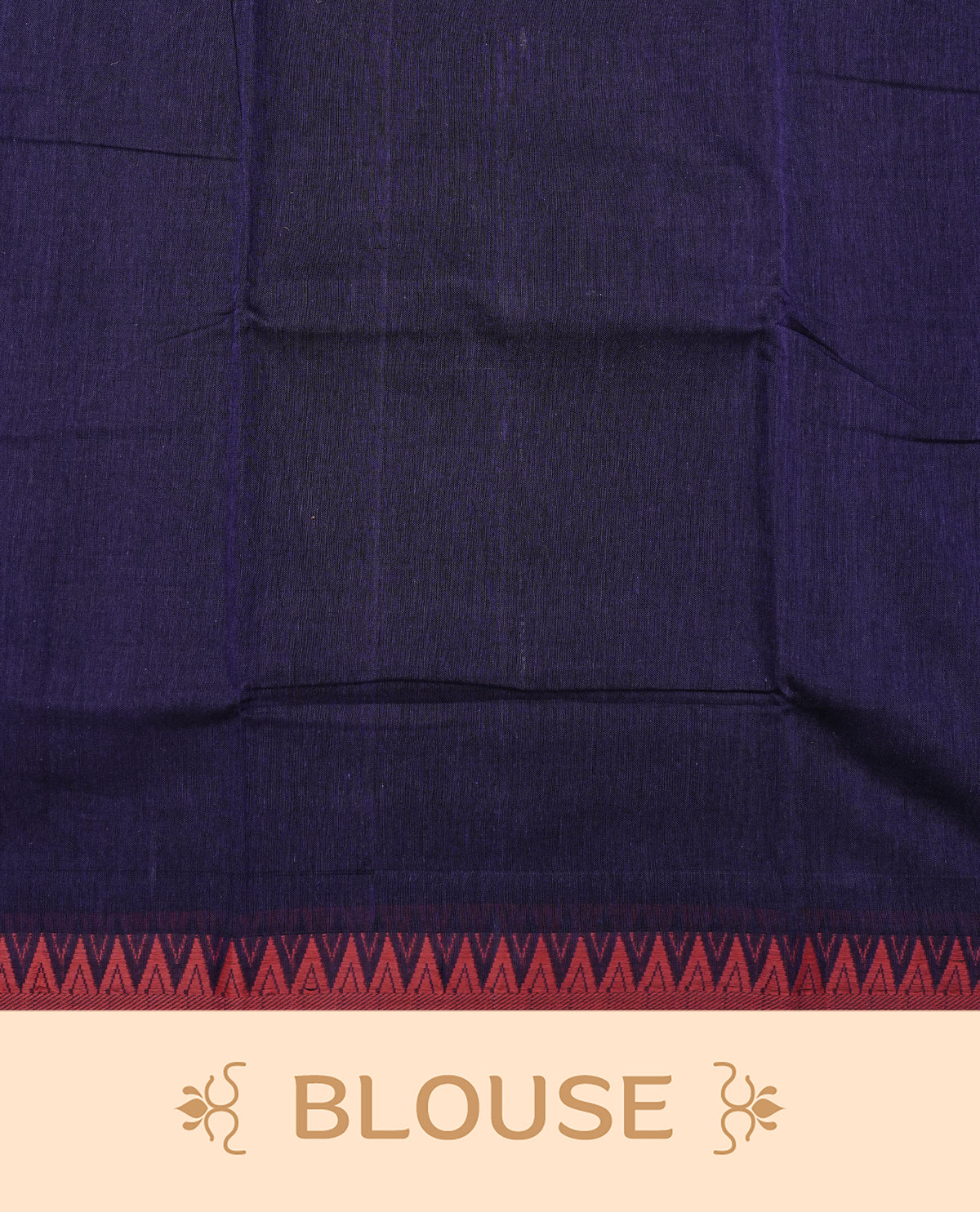 Deep purple colour Narayanapattu cotton saree with a plain body, complemented by a Maroon Colour with Red Colour Temple designed border & contrast pallu, paired with a matching blouse piece.