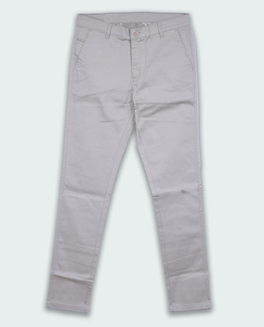 Pastel grey colour SATIN LYCRA formal pants for men, tailored in a slim fit with a clean front and side pockets & Made from premium fabric for all day comfort.