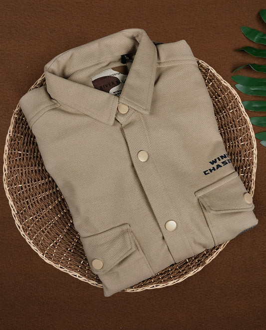 Dark Beige Colour Plain RIVER BLUE Full Sleeve Shirt for Men