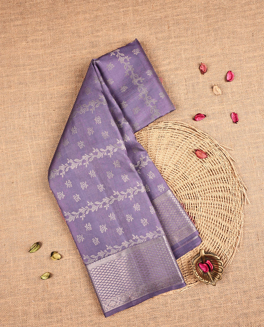 Dusty Lavender Colour Samudrika Silk saree.