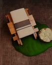 Cream Colour Cotton Double Dhoti Finished With A Classic Body , A Brown & Gold Zari Kara