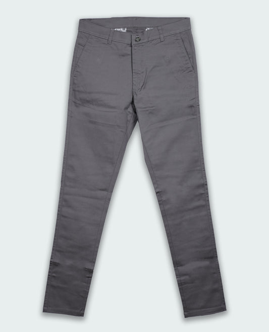 Grey colour SATIN LYCRA formal pant for men, tailored in a slim fit with a clean front and side pockets & Made from premium fabric for all day comfort.