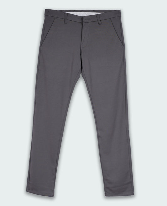 Ash grey colour LYCRA formal pants for men, Designed with a modern slim fit, side pockets, and a sleek waistband & ideal for office wear or semi formal occasions.