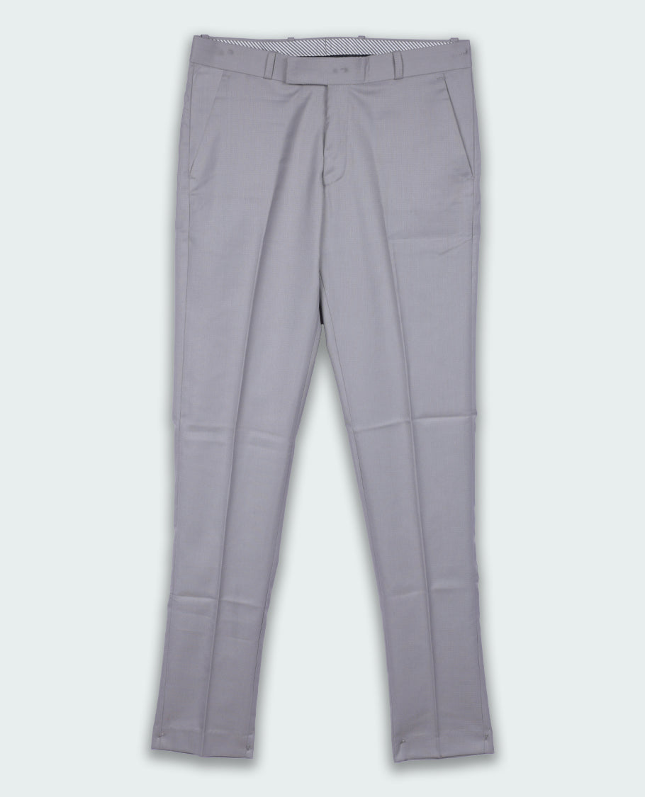 Grey colour PREMIUM LYCRA formal pants for men, tailored in a slim fit with a clean front and side pockets & Made from premium fabric for all day comfort.