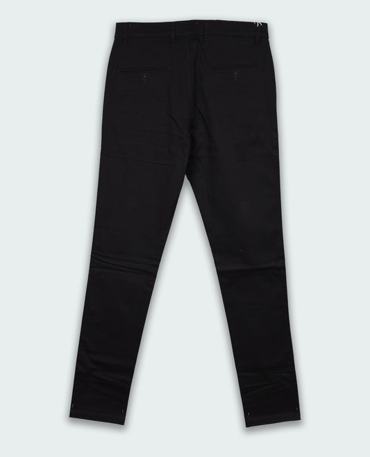 Soot black colour SATIN LYCRA formal pants for men, tailored in a slim fit with a clean front and side pockets & Made from premium fabric for all day comfort.