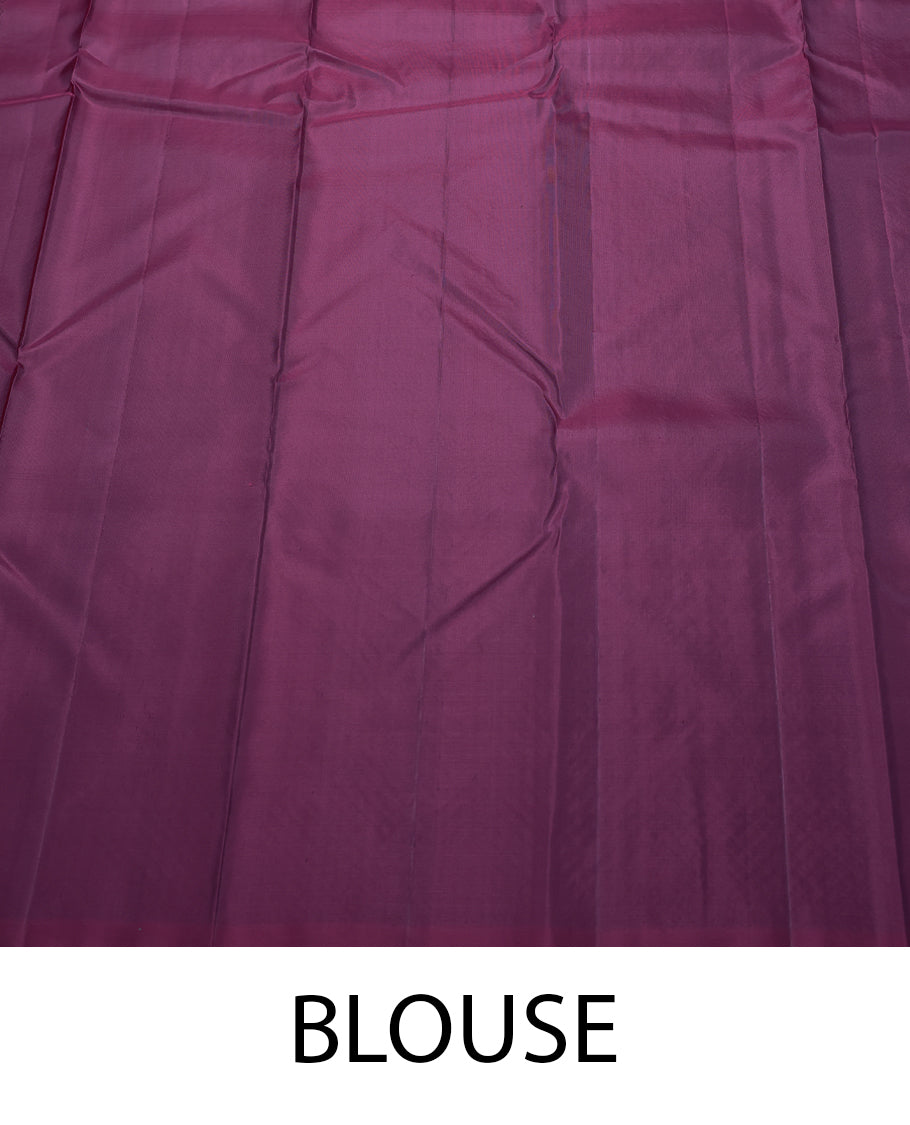 Onion Colour Soft Silk Saree having Zari Worked Body with Self Colour Border and Blouse