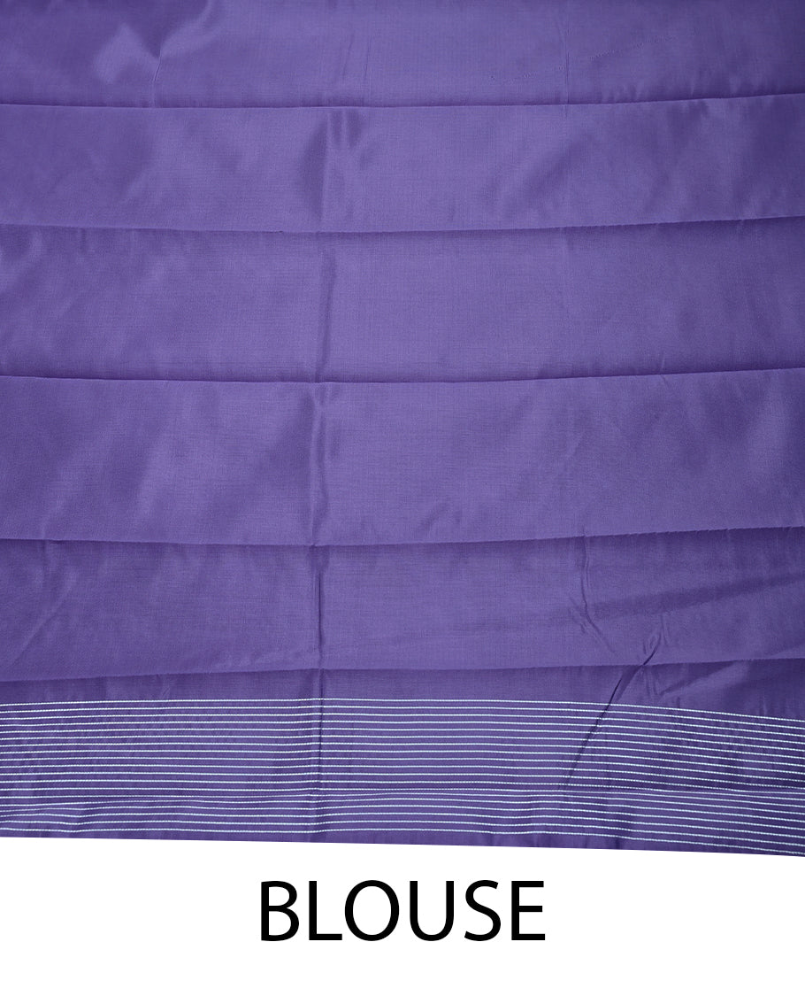 Violet Colour Art Soft Silk Saree having Star Thread Work in Body and Blouse without Border