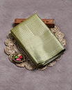Light Golden and Silver Colour Art Tissue Saree having Zari Worked Body with Self Colour Border and Blouse