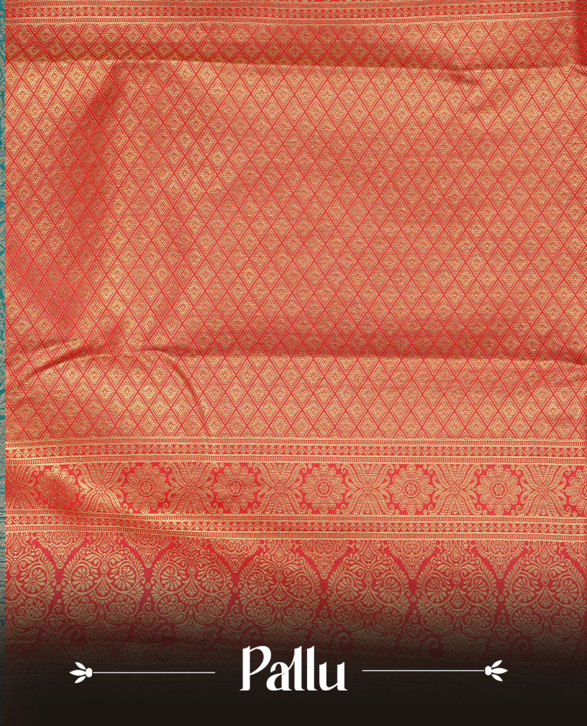 Red colour semi wedding silk saree featuring gold zari with stripes & buttas on body, contrast self colour traditional border on body, rich pallu comes with matching blouse piece