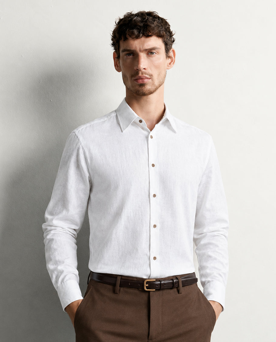 White colour shirt Plain body, Full sleeve.