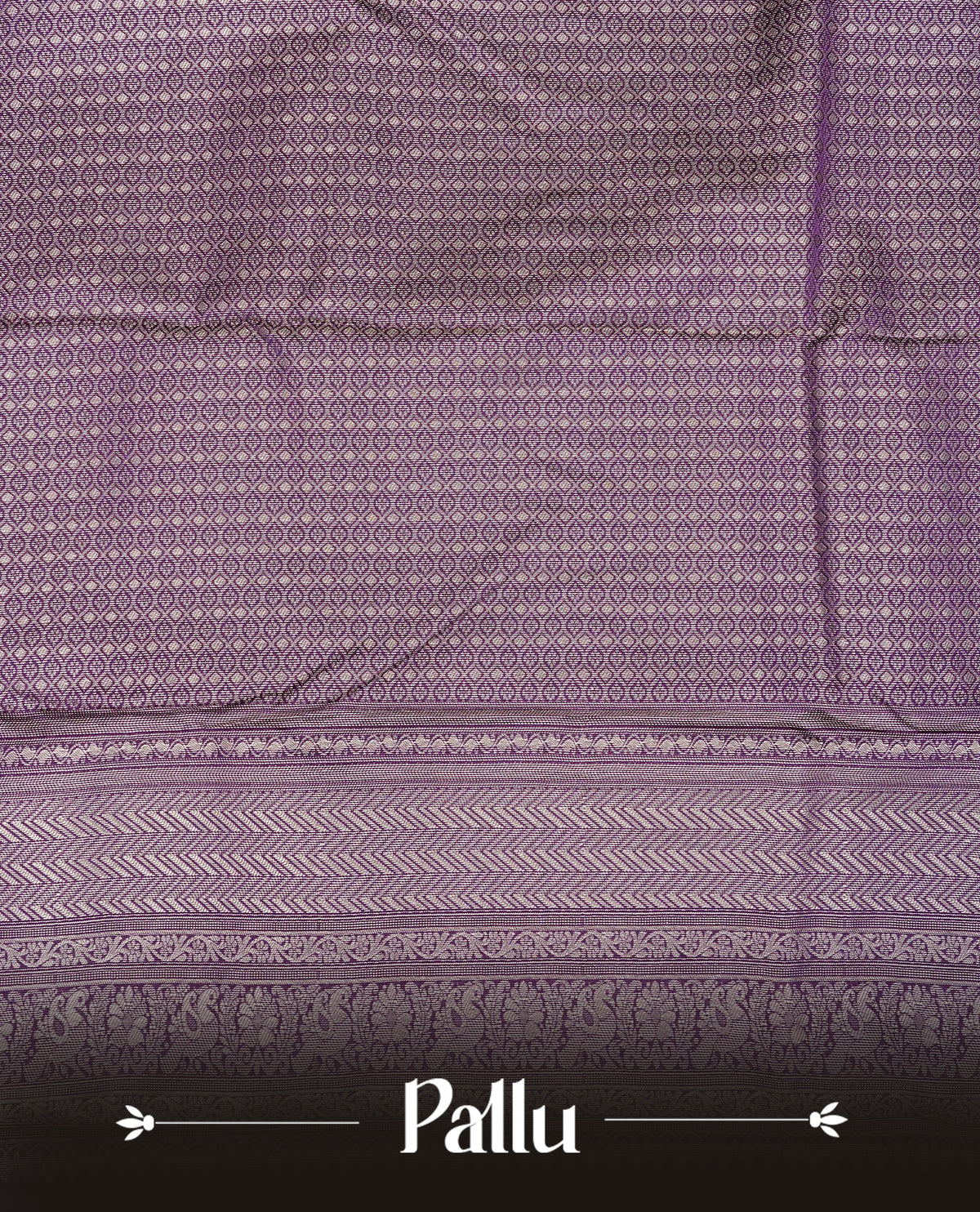 orange colour semi wedding silk saree featuring light gold zari checks with florals on body, contrast purple colour with traditional border on body, rich pallu comes with matching blouse piece