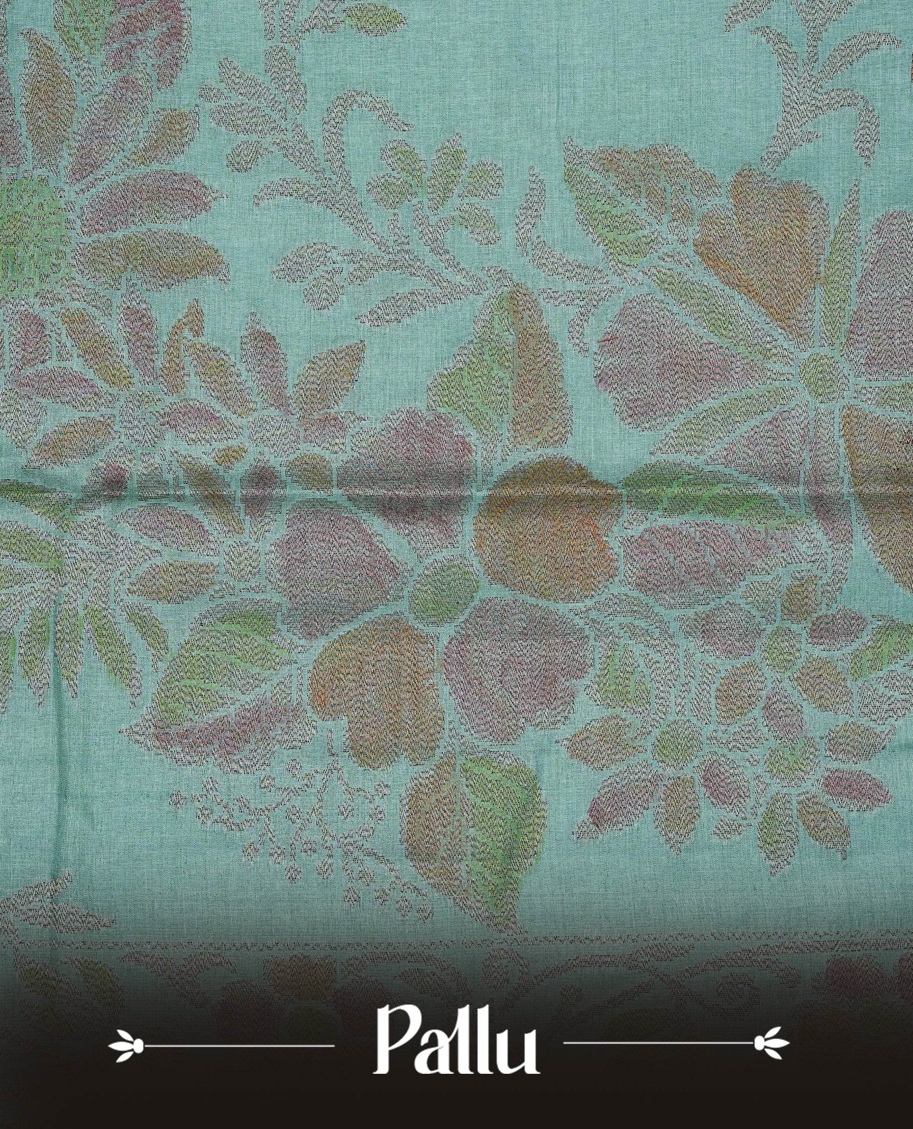 Pastel green colour pure tussar silk saree featuring elegant antique zari kodi patterns across the body, designed with a graceful borderless finish for a refined look. Paired with a matching blouse piece.