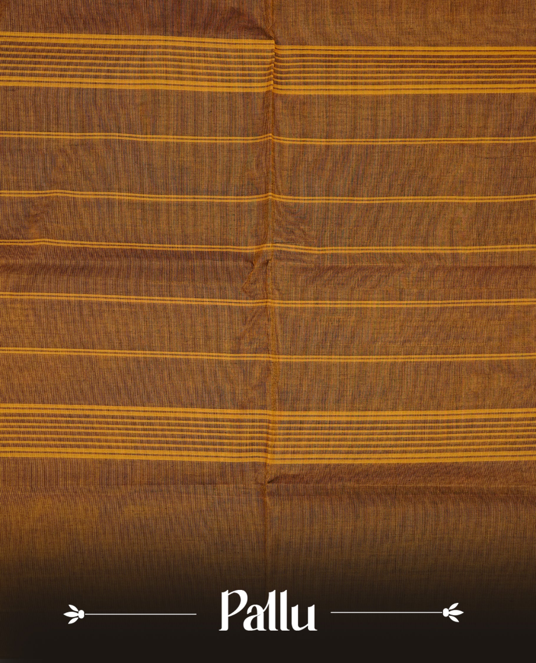 Mustard colour chettinad cotton saree featuring elegant plain body, complemented by contrast Black colour with gold zari border, comes with matching blouse piece.