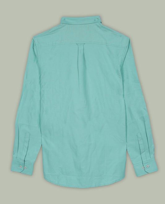 Sky blue colour shirt in soft cotton, Designed with a classic collar and full sleeves, it blends effortless style with everyday comfort.
