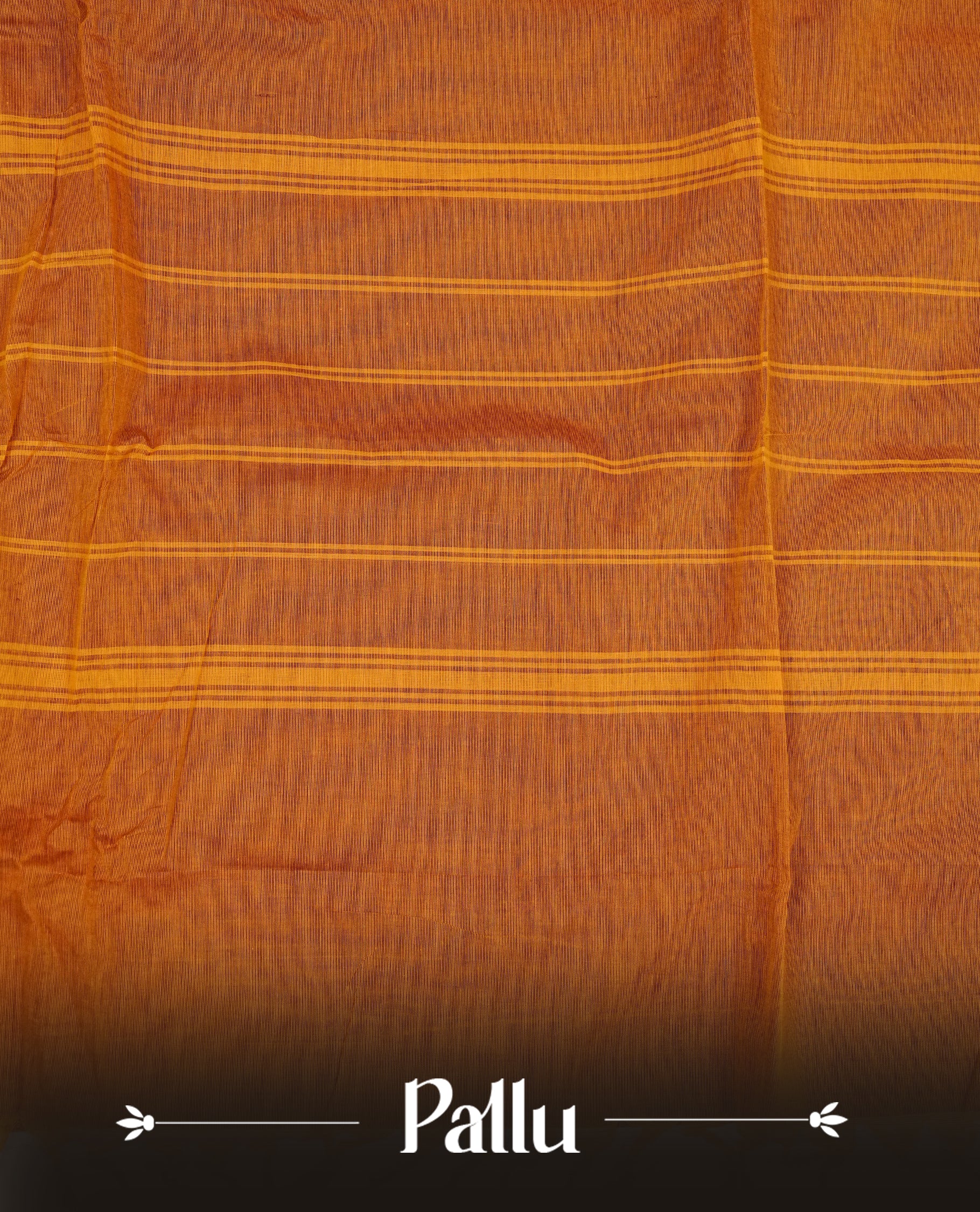 Mustard Yellow Colour Chettinad Cotton Saree Featuring a Plain Body, Complemented by a Red Colour Border with Gold Zari and a Contrast Striped Pallu, Paired with a Matching Blouse Piece.