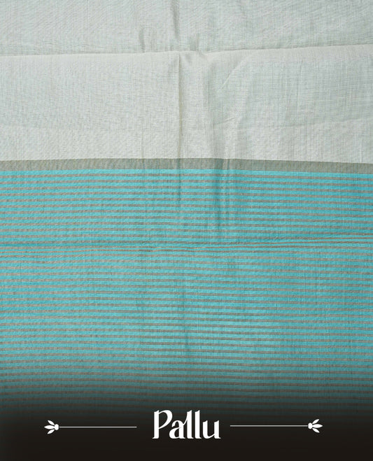 Off white Gold Tussar Saree Featuring elegant plain body, Complemented by contrast Purple colour with gold zari Border, comes with matching blouse piece. (Copy)